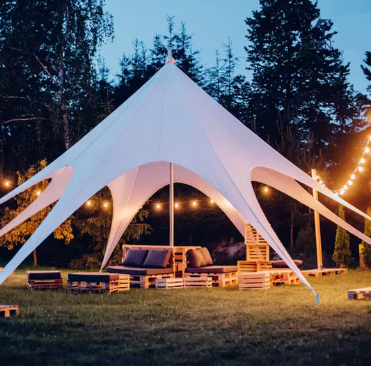 مظلة BOQSHA ذات النجمة السداسية للرحلات والاستجمام على الشاطئ